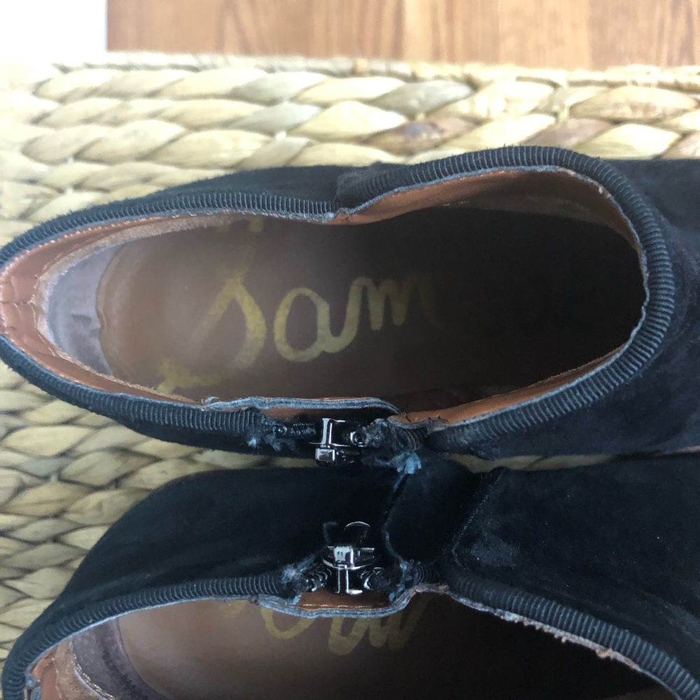 SAM EDELMAN | black suede ankle boots /booties - Picture 3 of 5